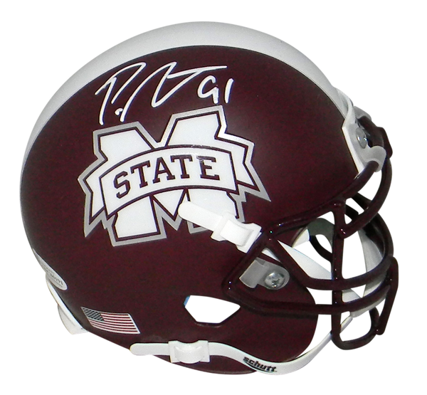 PRESTON SMITH SIGNED MISSISSIPPI STATE BULLDOGS MINI HELMET BECKETT