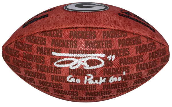 JAYDEN REED AUTOGRAPHED GREEN BAY PACKERS WILSON DUKE SHOWCASE FOOTBALL BECKETT