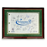 2014 Deutsche Bank Championship Signed Flag Framed to 27x20 w/ 21 Autographs JSA