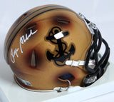 Roger Staubach Signed Navy Midshipmen 2019 Speed Mini Helmet -Beckett W Holo