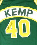 SONICS SHAWN KEMP AUTOGRAPHED GREEN ADIDAS CLASSICS JERSEY XL MCS HOLO 125204