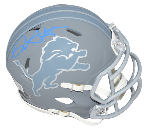 DAVID MONTGOMERY AUTOGRAPHED DETROIT LIONS SLATE SPEED MINI HELMET BECKETT