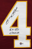 Gary Clark "2x SB Champ" Authentic Signed Maroon Pro Style Jersey BAS Witnessed