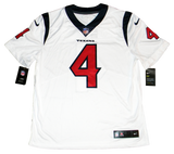 DESHAUN WATSON AUTOGRAPHED HOUSTON TEXANS #4 WHITE NIKE LIMITED JERSEY BECKETT