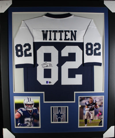 JASON WITTEN (Cowboys throwback TOWER) Signed Autographed Framed Jersey Beckett