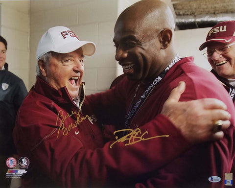 Deion Sanders Bobby Bowden Signed Florida State Seminoles 16x20 Photo Beckett