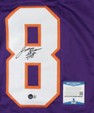 Justyn Ross Signed Clemson Tiger Purple Jersey (Beckett COA) 2021 Wide Receiver