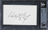 Kings Wayne Gretzky Authentic Signed 3x5 Index Card Autographed BAS Slabbed 3