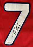 Trea Turner Philadelphia Signed Red Baseball Jersey JSA