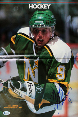 North Stars Mike Modano Authentic Signed Inside Hockey Magazine BAS #Z99334