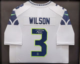 Seahawks Russell Wilson Autographed Framed Gray Nike Twill Jersey RW Holo #04377