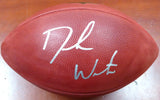 DESHAUN WATSON AUTOGRAPHED NFL LEATHER FOOTBALL CLEVELAND BROWNS BECKETT 113700