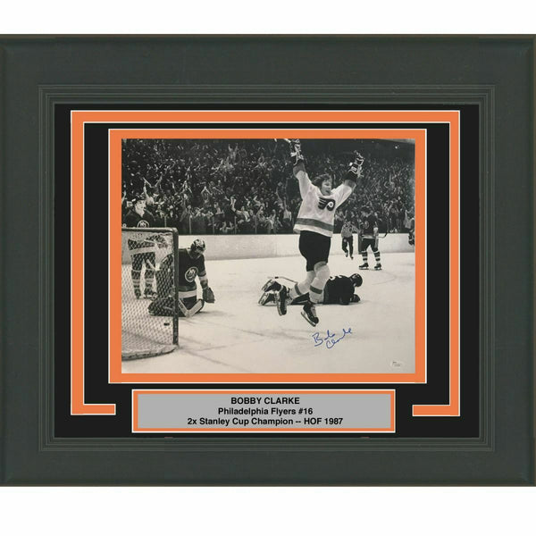 FRAMED Autographed/Signed BOBBY CLARKE Philadelphia Flyers 16x20 Photo JSA COA