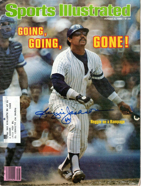 Reggie Jackson Autographed New York Yankees Sports Illustrated 8/4/80 Beckett