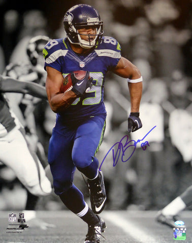 DOUG BALDWIN AUTOGRAPHED 16X20 PHOTO SEATTLE SEAHAWKS IN BLUE MCS HOLO 104873