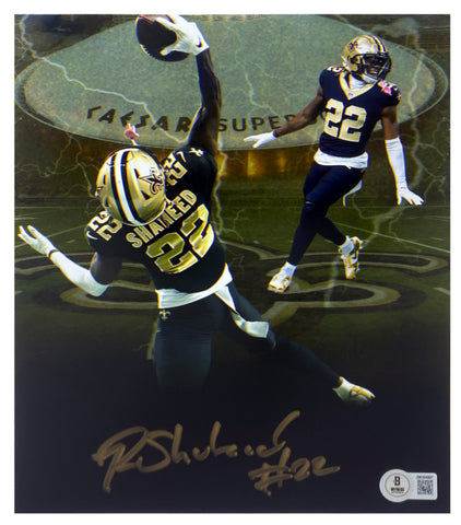 Rashid Shaheed Autographed New Orleans "Saints Collage" 8" x 10" Photo Beckett