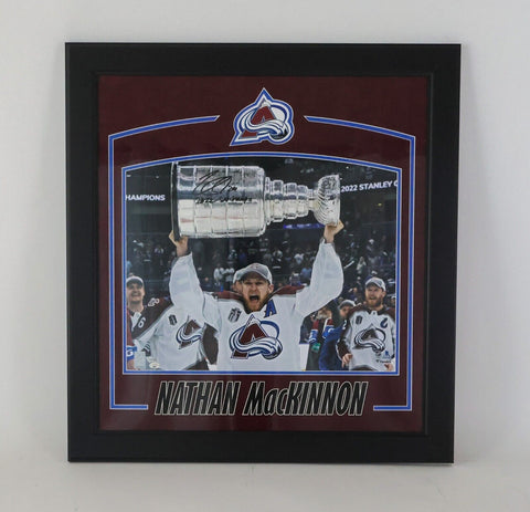 Nathan MacKinnon Signed Colorado Avalanche 16X20 "2022 SC Champs" Fanatics & LSM