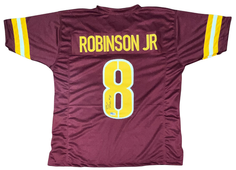 BRIAN ROBINSON JR SIGNED WASHINGTON COMMANDERS #8 BURGUNDY JERSEY BECKETT