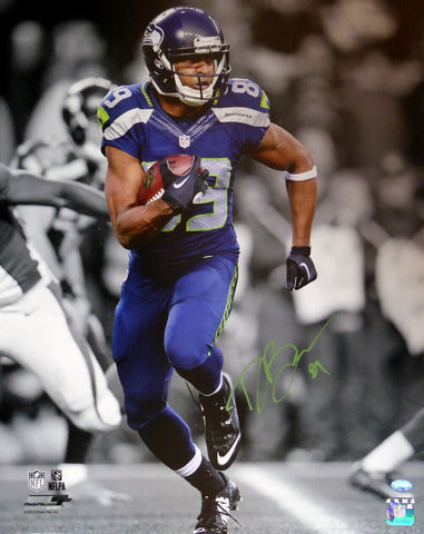 DOUG BALDWIN AUTOGRAPHED 16X20 PHOTO SEATTLE SEAHAWKS IN GREEN MCS HOLO 104872