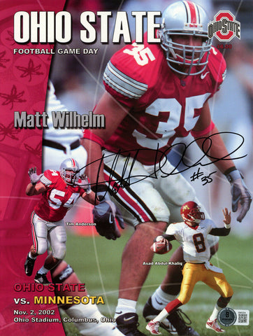 Matt Wilhelm Autographed 11/2/2002 Ohio State Magazine Beckett 47484