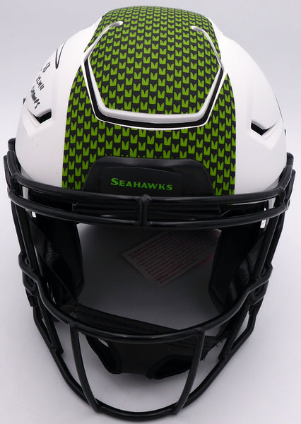 Shop Russell Wilson Seattle Seahawks Signed White Lunar Eclipse Full Size  Authentic Speed Helmet