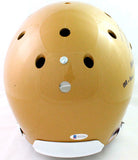 Ian Book Autographed ND Gold Speed F/S Helmet W/ Insc- Beckett W*Black