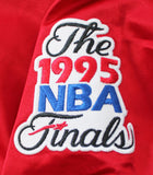 Rockets Hakeem Olajuwon & Clyde Drexler Signed Red M&N Bomber Jacket BAS Witness