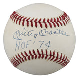 Yankees Mickey Mantle HOF 74 Authentic Signed Baseball OAL JSA #B20710