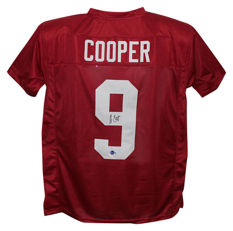 Amari Cooper Autographed/Signed College Style Red XL Jersey Beckett 36503