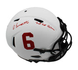 Devonta Smith Signed Alabama Crimson Tide Speed Authentic Lunar Helmet - Insc