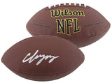 Patriots Christian Gonzalez Signed Wilson Super Grip Football W/ Case BAS Wit