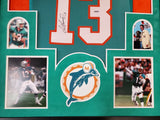 FRAMED MIAMI DOLPHINS DAN MARINO AUTOGRAPHED SIGNED JERSEY UPPER DECK COA