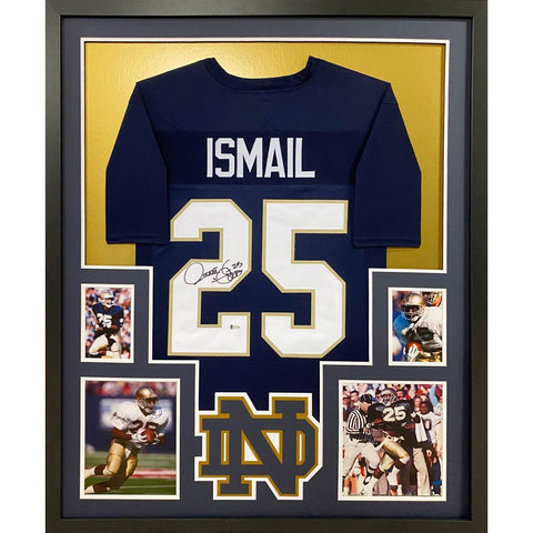 Rocket Ismail Autographed Signed Framed Notre Dame Jersey JSA