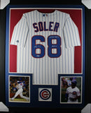 JORGE SOLER (Chicago Cubs white TOWER) Signed Autographed Framed Jersey PSA