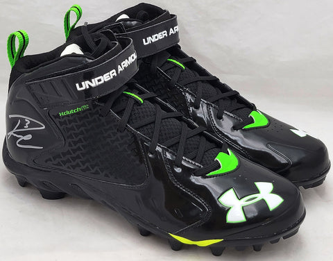 Russell Wilson Autographed Under Armor Cleats Seahawks Size 12.5 RW Holo 42145