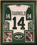 FRAMED NEW YORK JETS SAM DARNOLD AUTOGRAPHED SIGNED JERSEY JSA COA