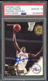 1996 Hoops #295 Allen Iverson RC Rookie On Card PSA/DNA Auto GEM MINT 10