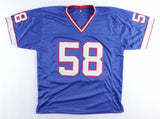 Shane Conlan Signed Buffalo Bills Blue Jersey (JSA COA) 3xPro Bowl Linebacker