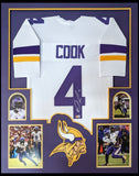 FRAMED MINNESOTA VIKINGS DALVIN COOK AUTOGRAPHED SIGNED JERSEY BECKETT HOLO