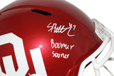 Spencer Rattler Autographed Oklahoma Sooners F/S Speed Helmet BAS 33038