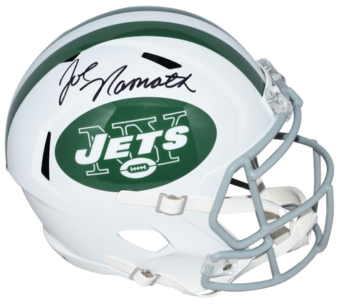 JOE NAMATH AUTOGRAPHED SIGNED NEW YORK JETS FULL SIZE SPEED HELMET BECKETT