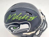 MICHAEL DICKSON AUTOGRAPHED SEAHAWKS BLUE SPEED MINI HELMET MCS HOLO 200268