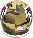 BIJAN ROBINSON AUTOGRAPHED FALCONS CAMO SPEED MINI HELMET BECKETT WITNESS 230233