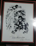 Muhammad Ali, Joe Frazier & LeRoy Neiman Autographed Framed Litho Beckett A74189