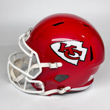 TRAVIS KELCE AUTOGRAPHED SIGNED KANSAS CITY CHIEFS FS REP HELMET SB CHAMPS BAS