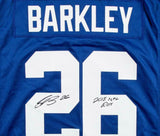 Saquon Barkley Autographed "2018 NFL ROY" New York Giants Jersey Panini LE 126