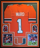 FRAMED MIAMI HURRICANES CAM WARD AUTOGRAPHED SIGNED JERSEY JSA COA