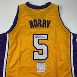 Autographed/Signed Robert Horry Los Angeles LA Yellow Jersey PSA/DNA COA Auto