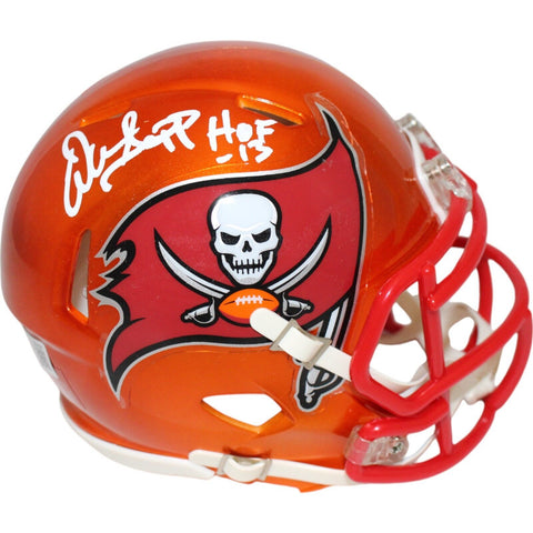 Warren Sapp Autographed Tampa Bay Buccaneers Mini Helmet HOF Beckett 46991