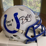 REGGIE WAYNE "COLT 4 LIFE" SIGNED AUTOGRAPHED INDIANAPOLIS COLTS MINI HELMET BAS